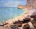 Boats on the Beach at Etretat Claude Monet